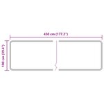vidaXL Coureur de Tapis MARSA Beige 100 x 450 cm Polyester et PVC