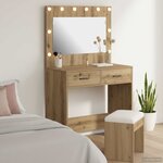 vidaXL Table de Toilette Chêne artisanal 78 5 x 41 x 135 cm