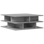 vidaXL Table basse sonoma gris 70x70x29 cm bois d'ingénierie