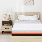 vidaXL Matelas Blanc et Gris 90 x 190 cm Mousse à mémoire de gel