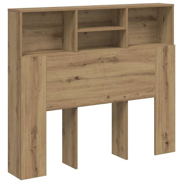 vidaXL Armoire de tête de lit chêne artisanal 120x19x103 5 cm