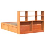 vidaXL Cadre de lit sans matelas cire marron 160x200cm bois pin massif
