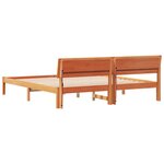 vidaXL Cadre de lit avec tête de lit Marron 200 x 200 cm Bois massif