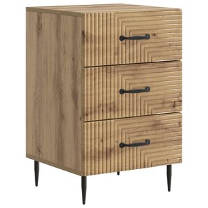 vidaXL Cabinet de chevet avec tiroir Chêne artisanal 43 x 41 x 66 5 cm