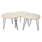 Table gigogne pieds fils (lot de 3)