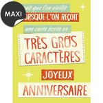 Grande carte anniversaire message humoristique - draeger paris