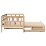 vidaXL Lit de jour avec gigogne et tiroirs sans matelas 90x200 cm
