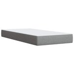 vidaXL Sommier à lattes de lit et matelas Gris clair 90x190 cm Tissu