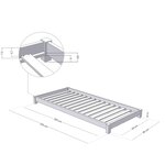 Lit enfant TEENY 90 x 200 vert sauge