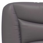 vidaXL Lit avec matelas gris 90x200 cm similicuir