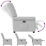 vidaXL Fauteuil inclinable gris nuage tissu