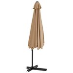 vidaXL Parasol de jardin avec mât en acier 300 cm Taupe