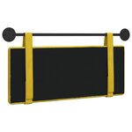 vidaXL Tête de lit suspendue Jaune Velours