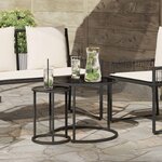 vidaXL Ensemble de tables basses 2 Pièces 55 x 55 x 45 cm acier