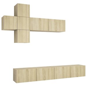vidaXL Ensemble de meubles TV 7 Pièces Chêne sonoma Bois d'ingénierie