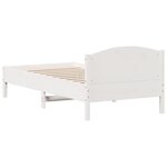 vidaXL Cadre de lit sans matelas blanc 75x190 cm bois de pin massif