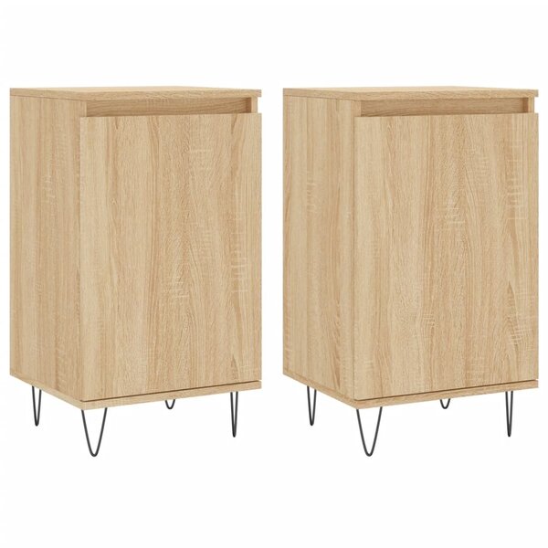 vidaXL Buffets 2 Pièces chêne sonoma 40x35x70 cm bois d'ingénierie