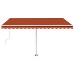 vidaXL Auvent automatique sur pied 400x300 cm Orange/marron