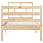 vidaXL Cadre de lit 75x190 cm Petit simple Bois massif