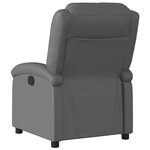 vidaXL Fauteuil inclinable électrique Gris Similicuir