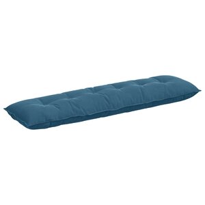 vidaXL Coussin de Dos Bleu 180 x 50 cm Tissu en velours côtelé