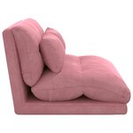 vidaXL Fauteuil de sol ajustable Rose Velours
