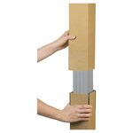 Caisse carton longue télescopique simple cannelure 100/170x10x10 cm (lot de 15)