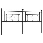 vidaXL Tête de lit métal noir 180 cm