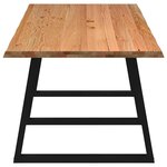 vidaXL Table à manger avec bord naturel 280x100x74cm bois massif chêne
