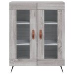 vidaXL Buffet haut Sonoma gris 69 5x34x180 cm Bois d'ingénierie