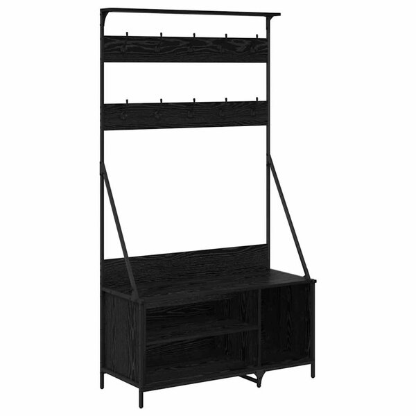 vidaXL Porte-vêtements Chêne noir 100 x 41 x 184 cm Bois d'ingénierie