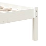 vidaXL Cadre de lit sans matelas blanc bois massif 90x200 cm