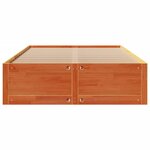 vidaXL Cadre de lit sans matelas avec tiroirs brun cire 160x200 cm pin