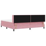 vidaXL Lit à ressorts avec matelas noir 100x200 cm en velours Rose