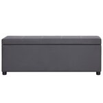 Banc banquette avec compartiment de rangement 116 cm gris similicuir 02_0010839