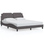 vidaXL Cadre de lit sans matelas Zadar gris 160x200 cm similicuir