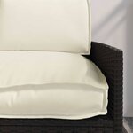 vidaXL Set de coussins de palette 3 Pièces Crème 120 x 50 x 12 cm