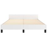 vidaXL Cadre de lit avec tête de lit sans matelas blanc 140x190 cm