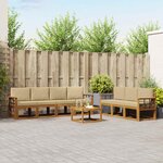 vidaXL Ensemble de canapés d'extérieur 8 Pièces Naturel et Beige