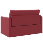 vidaXL Canapé-Lit Bordeaux 124 x 71 x 78 cm Simili cuir