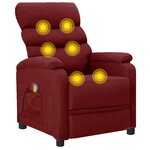 vidaXL Fauteuil de massage Rouge bordeaux Tissu