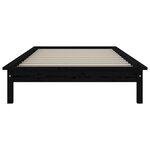 vidaXL Cadre de lit sans matelas noir bois massif