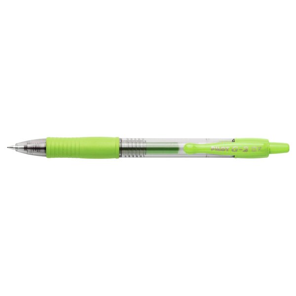Stylo roller g-2 07 encre gel pointe moyenne citron vert x 12 pilot