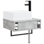 vidaXL Basin de lavage mural Gris béton 50 x 41 x 39 cm
