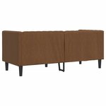 vidaXL Canapé à 2 places Chesterfield marron similicuir daim