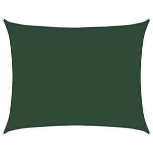 vidaXL Voile d'ombrage 160 g/m² Vert foncé 6x7 m PEHD