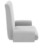 vidaXL Fauteuil de sol ajustable Gris clair Velours grainé