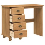 vidaXL Bureau d'écriture avec tiroir ASKIM Marron 95 x 40 x 75 cm