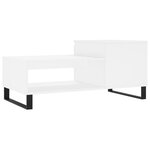 vidaXL Table basse Blanc 100x50x45 cm Bois d'ingénierie