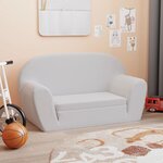 vidaXL Chaise longue pliable pour enfants gris clair